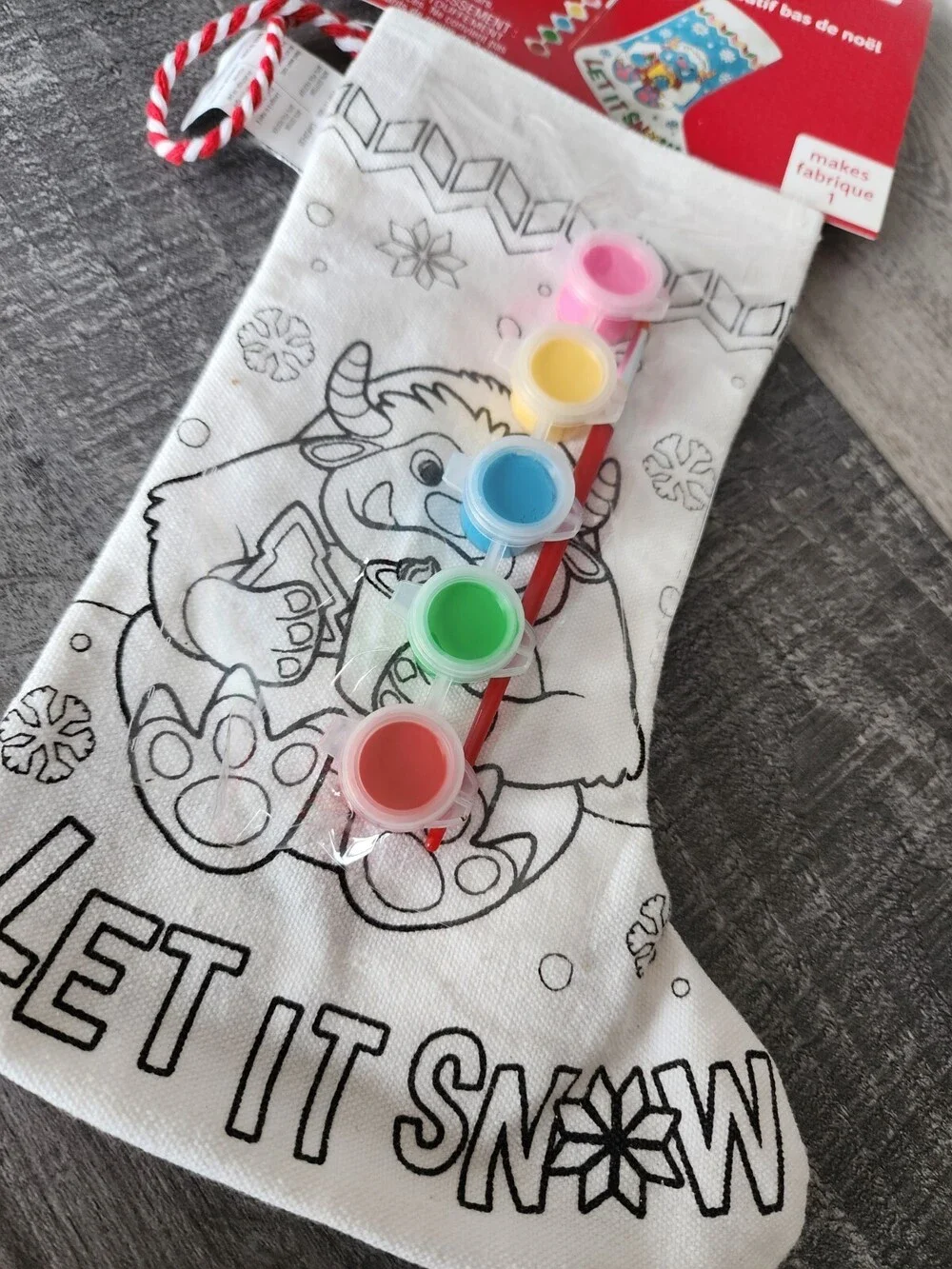 NEW Creatology Christmas Stocking Paint Craft Kit - Kids - Abominable Snowman